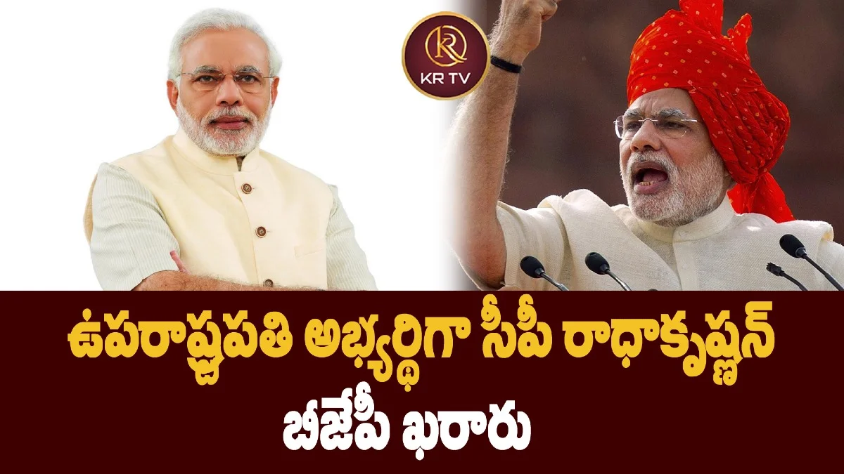ఉపరాష్ట్రపతి అభ్యర్థిగా సీపీ రాధాకృష్ణన్  బీజేపీ ఖరారు 